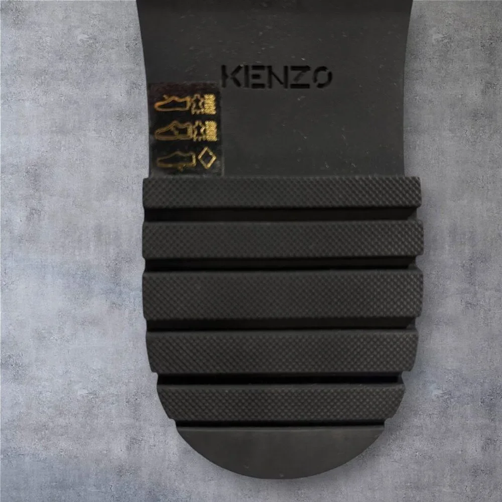 NEW $590 - KENZO Boots/booties Woman's EU SIZE 38 Black LEATHER/CANVAS